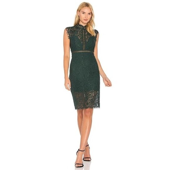 Bardot Dresses & Skirts - Bardot Lace Sheath Cocktail Dress Green Women's Size Small